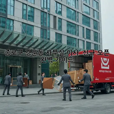 종로구 경운동 사무실 이사 & 신규 오픈 완벽 가이드