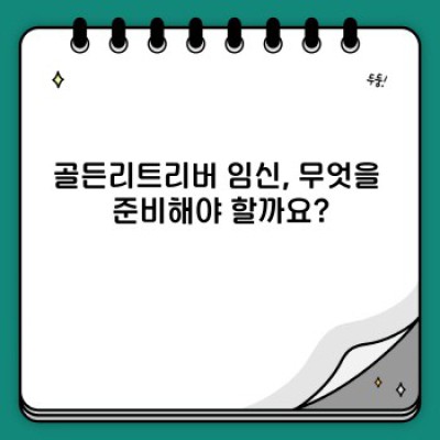 골든리트리버 출산 완벽 가이드: 건강한 엄마와 강아지들을 위한 모든 것