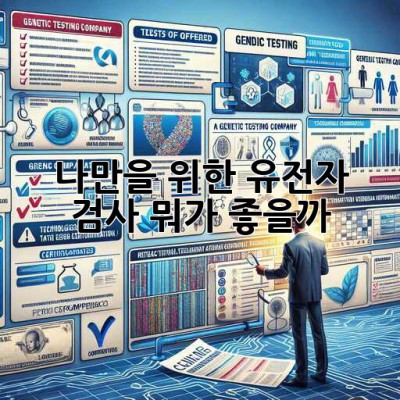 나만을 위한 유전자 검사, 뭐가 좋을까? 🤔