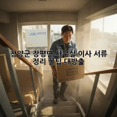청양군 장평면 사무실 이사? 서류 정리 꿀팁 대방출! ✨
